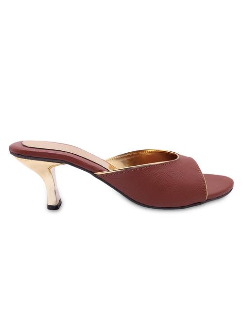 brown colour Leatherette   Sandals - 9764340 - Very Small Image - 1