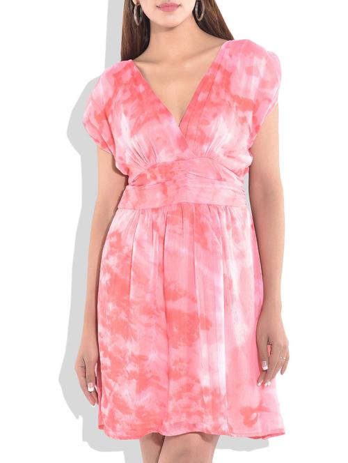 red poly chiffon  dress - 9766845 - Very Small Image - 1