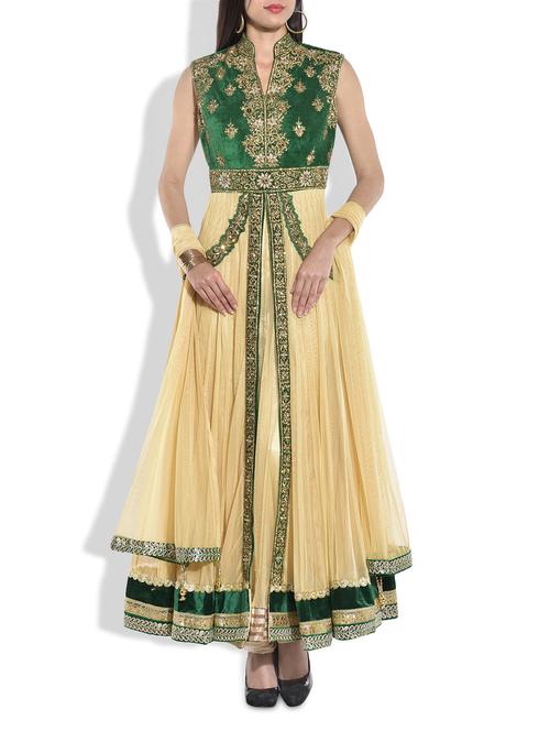 gold, green net, velvet suit - 9766934 - Very Small Image - 1