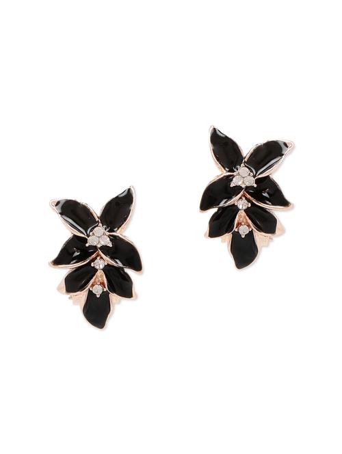 black embellished ear studs - 9770276 - Very Small Image - 1