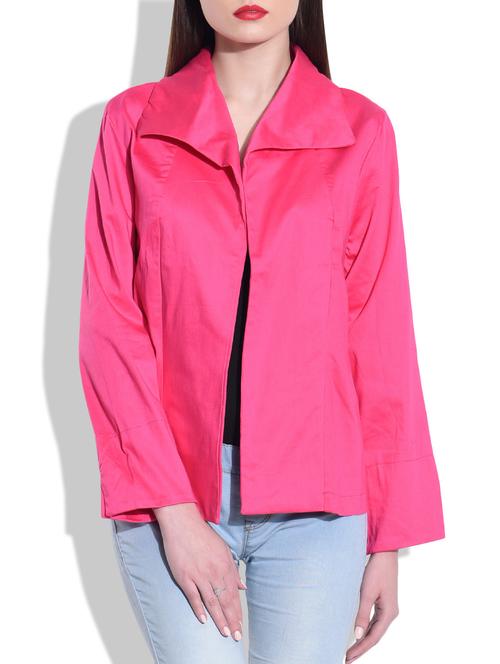 pink stretchable lycra jacket - 9770539 - Very Small Image - 1