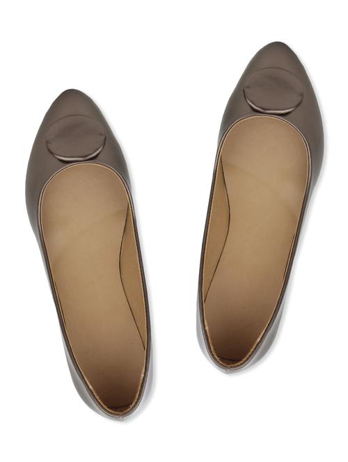 brown synthetic leather ballerina - 9772300 - Very Small Image - 1