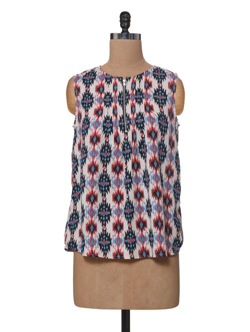 multicoloured aztec print top - 977803 - Very Small Image - 1