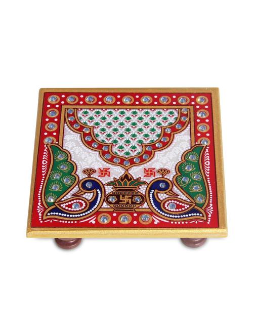 handicrafts paradise marble pooja chowki hpmr15076 - 9779224 - Very Small Image - 1