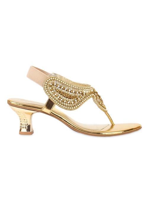 gold back strap sandal - 9779773 - Very Small Image - 1