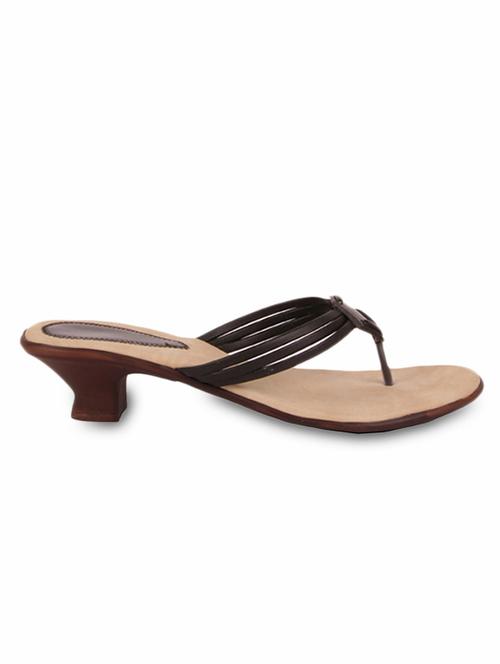 black leatherette heel sandals - 9781025 - Very Small Image - 1