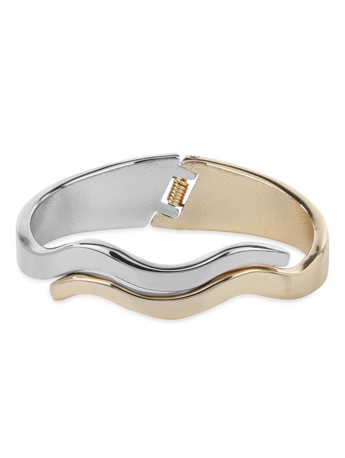 silver gold rick-rack style bracelet - 9782713 - Very Small Image - 1