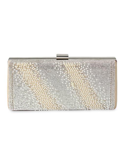 golden leatherette clutch - 9784054 - Very Small Image - 1