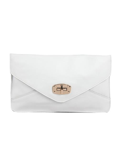 white leatherette clutch - 9784064 - Very Small Image - 1