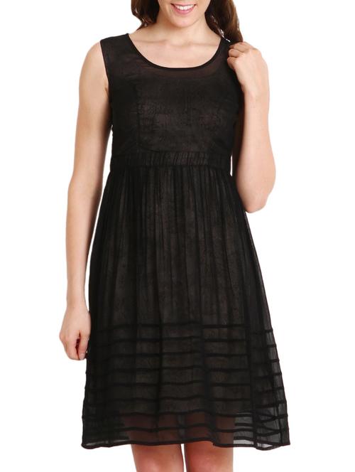 black georgette  dress - 9794920 - Very Small Image - 1