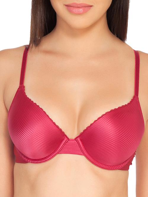 hot pink polyester spandex bra - 9795069 - Very Small Image - 1