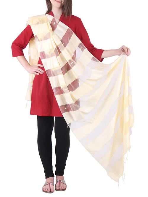 white viscose dupatta - 9797930 - Very Small Image - 1