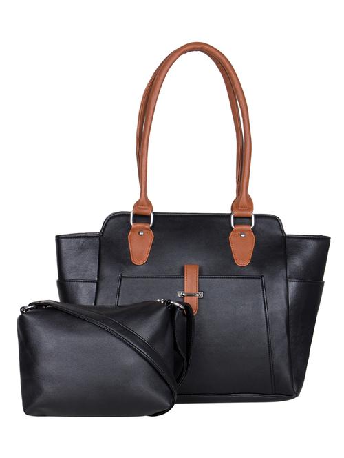 black leatherette handbag - 9806402 - Very Small Image - 1