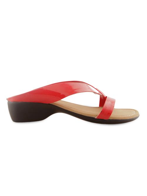 red leatherette casual wedges - 980675 - Very Small Image - 1