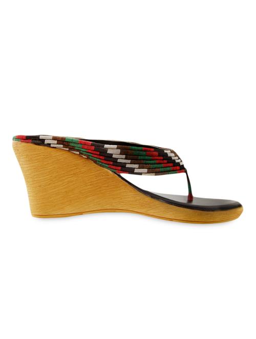 multicolor piping strap wedges - 980726 - Very Small Image - 1