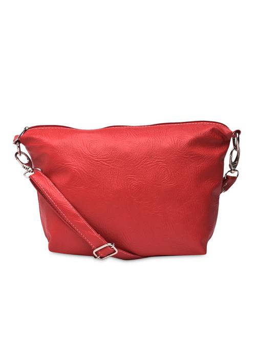 red leatherette trapeze shoulder bag - 9811929 - Very Small Image - 1