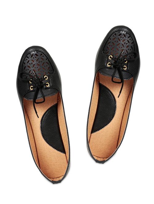 Black MESH, SYNTHETIC LEATHER Mocassin - 9814646 - Very Small Image - 1