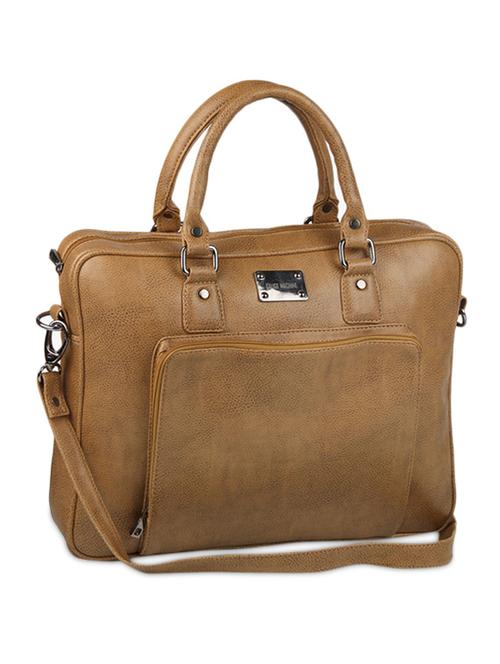 tan leatherette laptop  bag - 9816976 - Very Small Image - 1