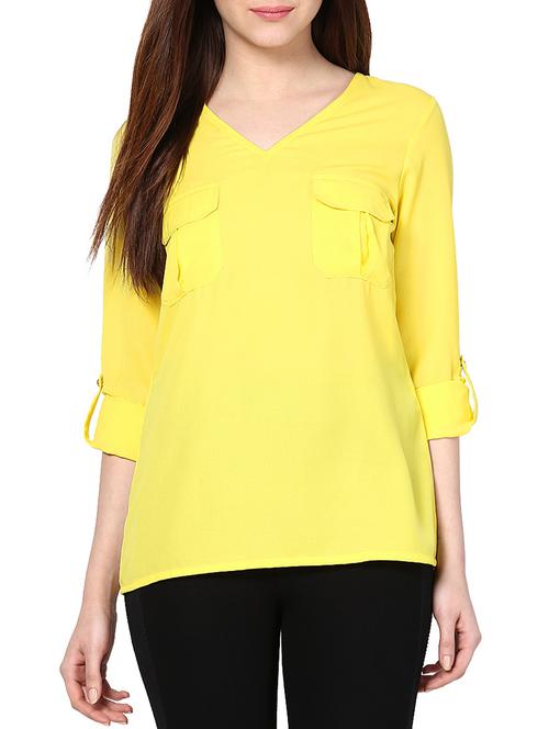 printed top with roll up sleeves - 981714 - Very Small Image - 1