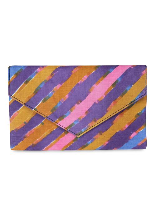 diagonal multicolor fabric clutch - 9817169 - Very Small Image - 1