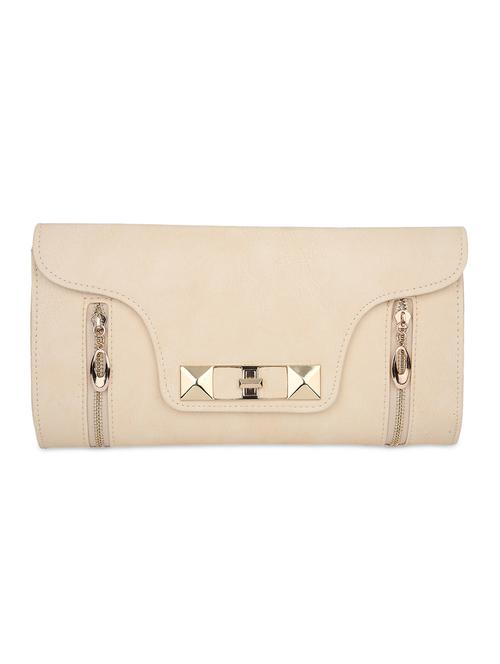beige leatherette embellished clutch - 9819464 - Very Small Image - 1