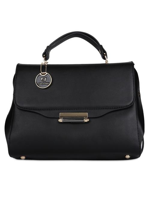 fur jaden black leatherette satchel - 9819476 - Very Small Image - 1