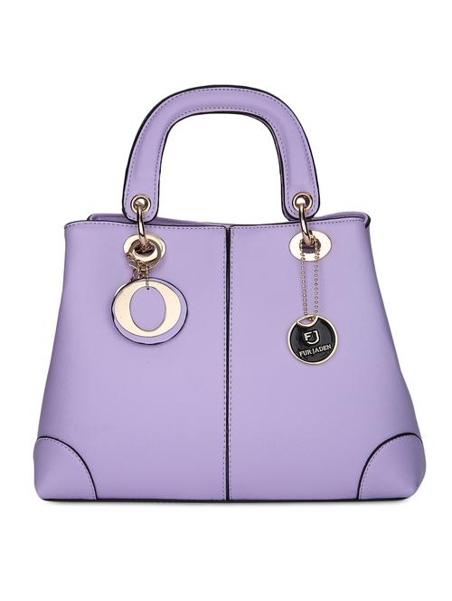 lavender leatherette trapeze handbag - 9819480 - Very Small Image - 1