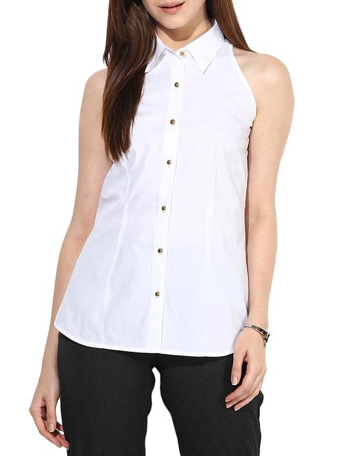 white cotton shirt - 9821235 - Very Small Image - 1