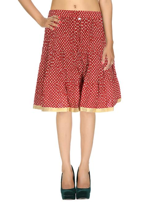 red cotton skirt  - 9823394 - Very Small Image - 1