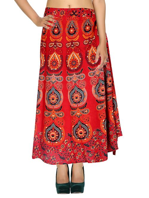 red cotton skirt - 9823456 - Very Small Image - 1