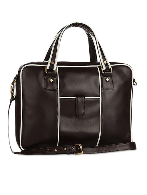 brown leatherette laptop  bag - 9827653 - Very Small Image - 1