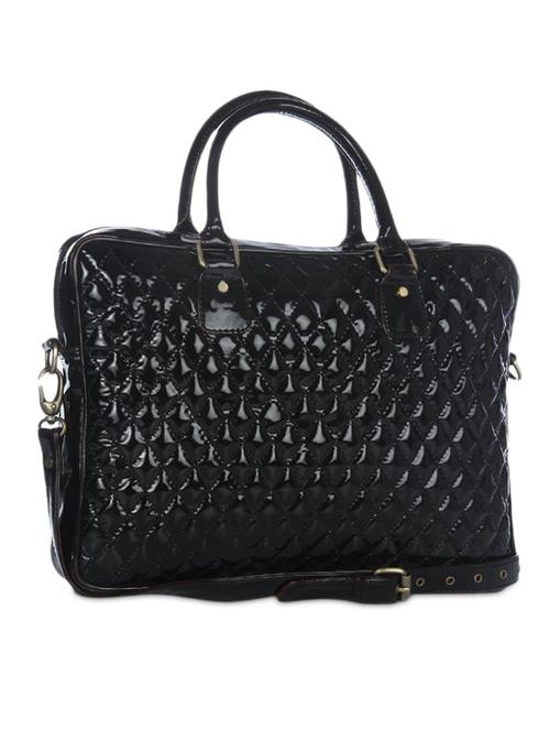 black leatherette laptop  bag - 9827685 - Very Small Image - 1