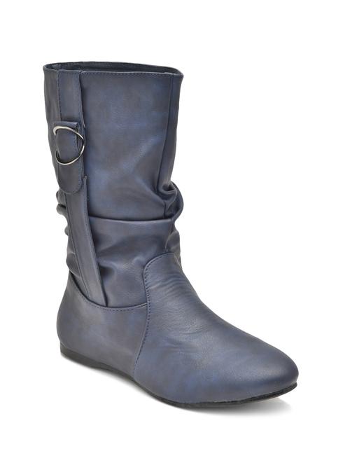 grey synthetic leather boot - 9833052 - Very Small Image - 1