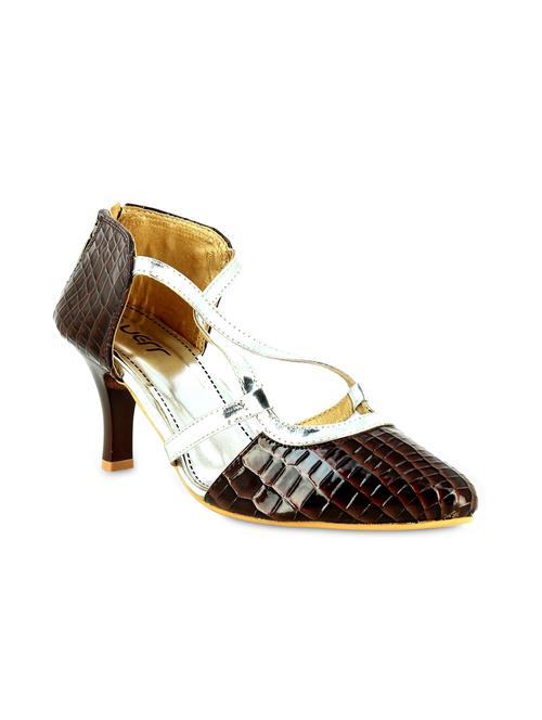 brown  synthetic leather pumps - 9839825 - Very Small Image - 1