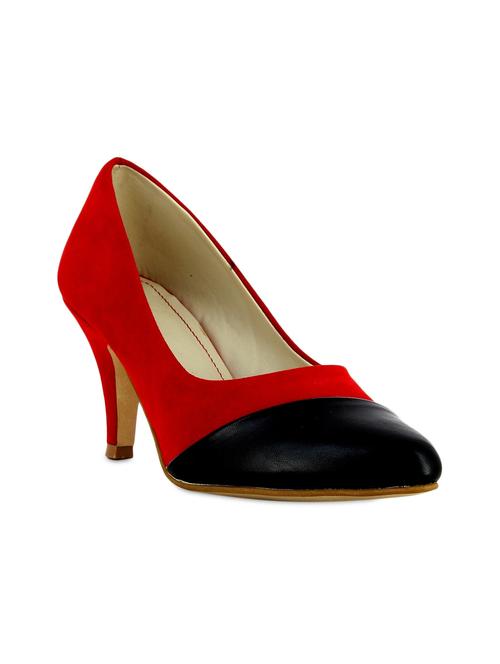 Red  Synthetic Leather Pumps - 9839888 - Very Small Image - 1