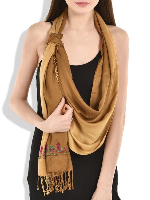 beige viscose scarf - 9841350 - Very Small Image - 1