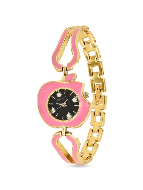 Pink Apple Analog Watch - 9842662 - Very Small Image - 1