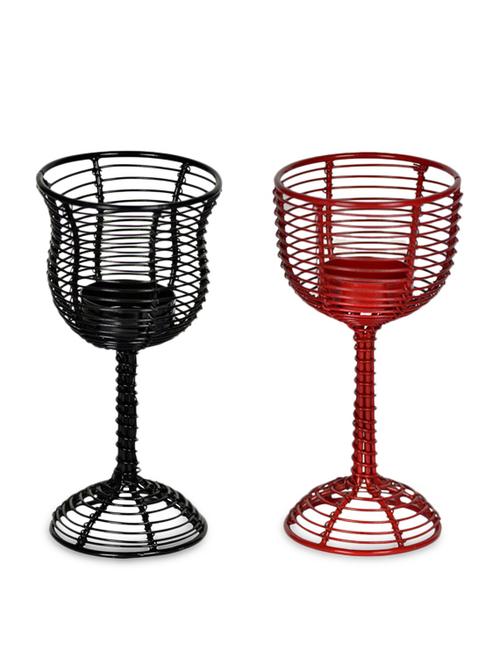 wine glass shaped tea light holder set - 984615 - Very Small Image - 1