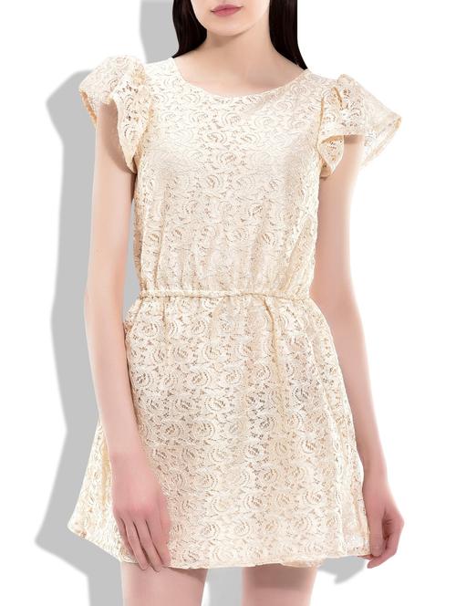 beige polyester dress - 9851311 - Very Small Image - 1