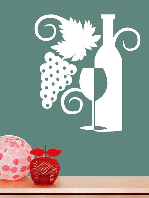 Grapes N Wine Wall Decal - 9851897 - Very Small Image - 1