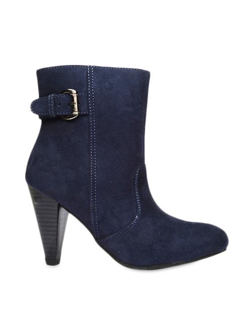 blue high ankle & heeled boots with zipper - 985382 - Very Small Image - 1