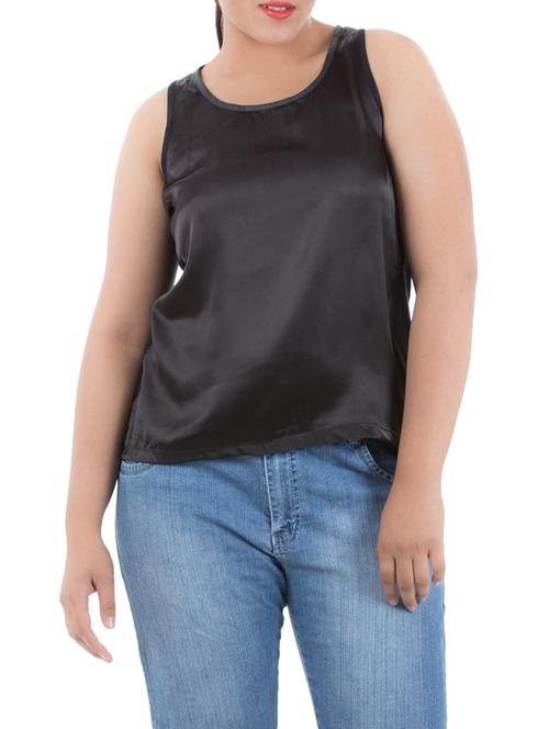viscose black tank top - 985762 - Very Small Image - 1