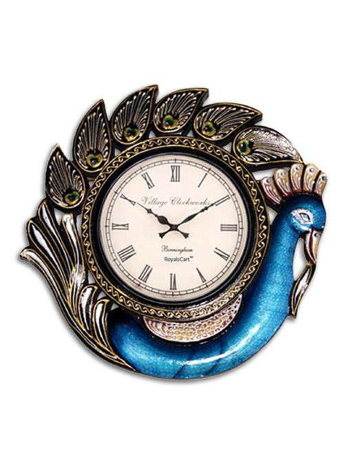RoyalsCart Peacock Analog Wall Clock ( Height 12 ) - 9860646 - Very Small Image - 1