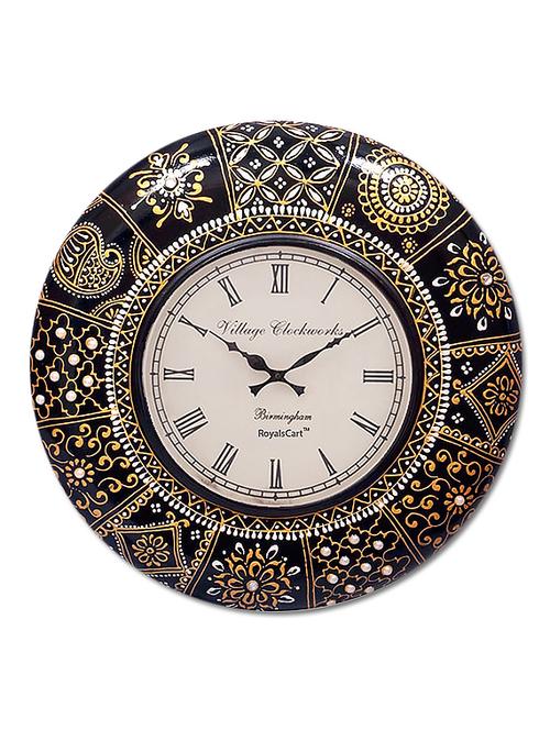 RoyalsCart Floral Design Painting Analog Wall Clock - 12 x 12 Inch ( Height 12 ) - 9860684 - Very Small Image - 1