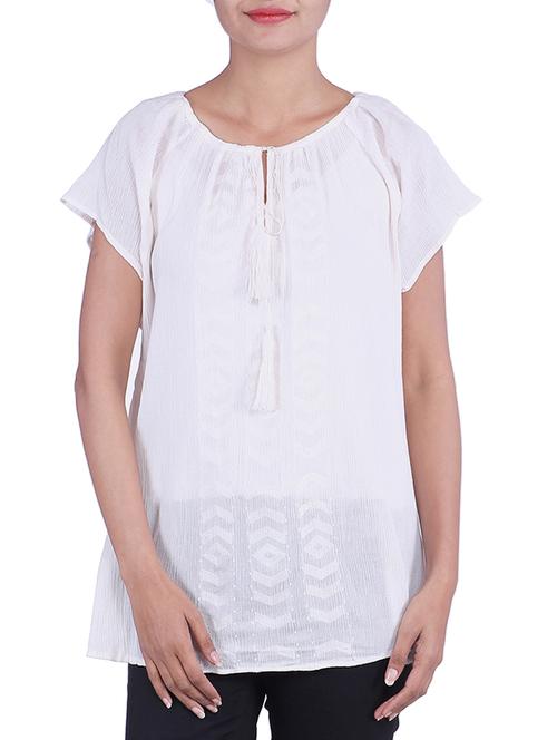 off white color cotton top - 9861070 - Very Small Image - 1