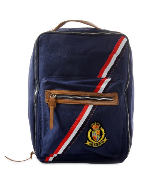 navy blue casual laptop backpack - 986179 - Very Small Image - 1