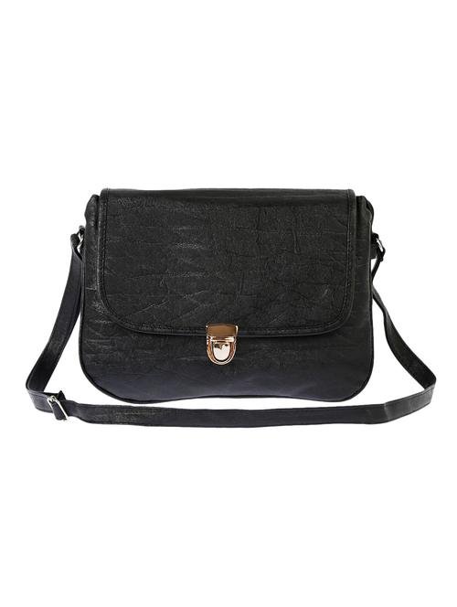 black leatherette sling bag - 9871208 - Very Small Image - 1