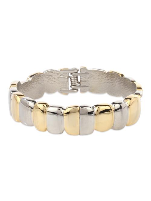 classic silver gold rectangular bracelet - 9871605 - Very Small Image - 1