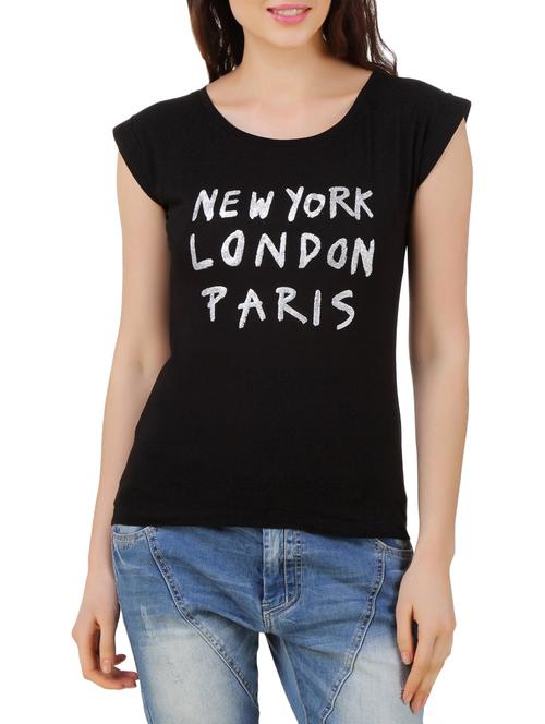 black single jersey cotton tshirt - 9874382 - Very Small Image - 1