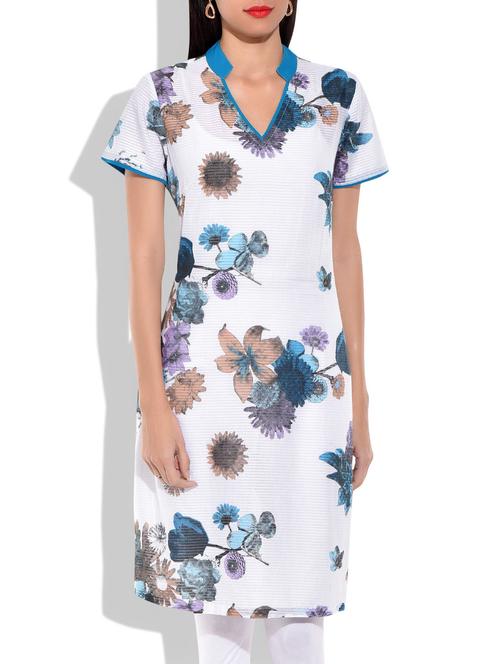 white cotton kurta - 9875566 - Very Small Image - 1